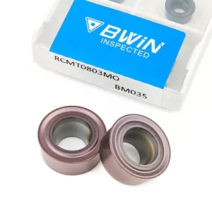 Insertos de corte de carburo de acero redondos para herramientas de torneado CNC Rcmt 0803 Mo