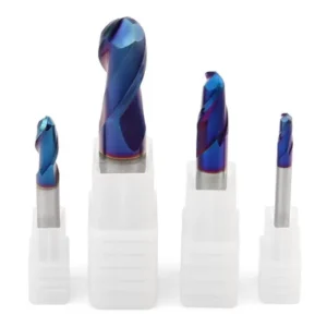 Fresa de carburo de 4 mm, fresa de punta esférica de 2 mm, herramienta de mecanizado de 2 flautas y 2 flautas.