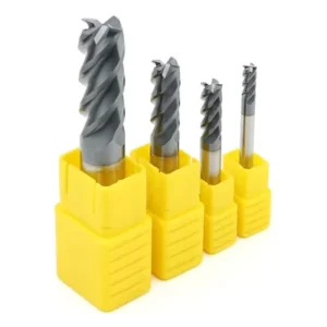 Fresa de extremo plano de carburo de 60 grados con revestimiento de acero HRC60